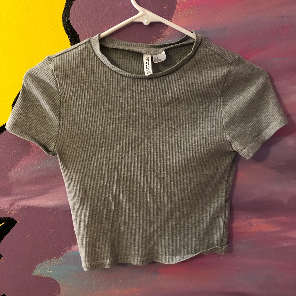 grey crop top
